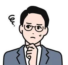 困っている男性のイラスト