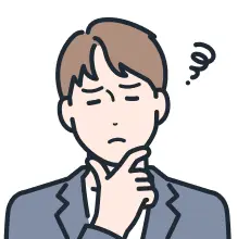 悩む男性のイラスト