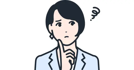 悩む女性のイラスト