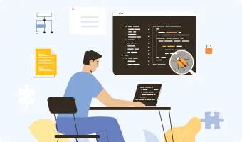 技術領域・言語の割合を示すイラスト